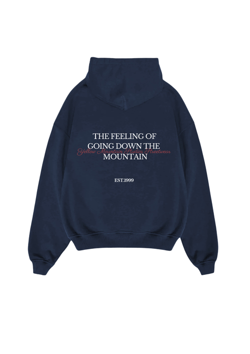 "APRÉS SKI CLUB” NAVY BLUE BOXY HOODIE UNISEX