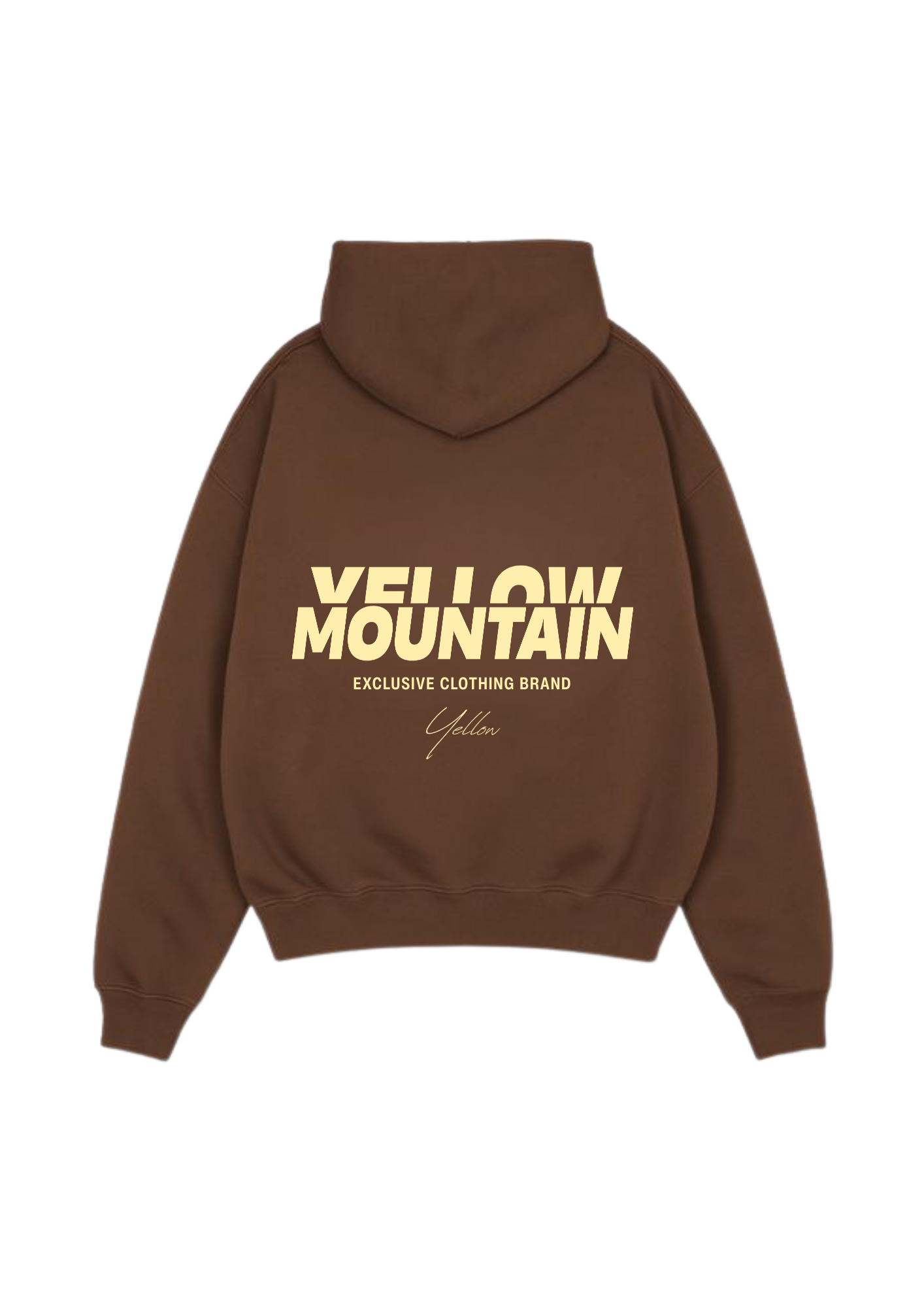 "YELLOW MOUNTAIN DESIGN” CARAMEL BOXY HOODIE UNISEX
