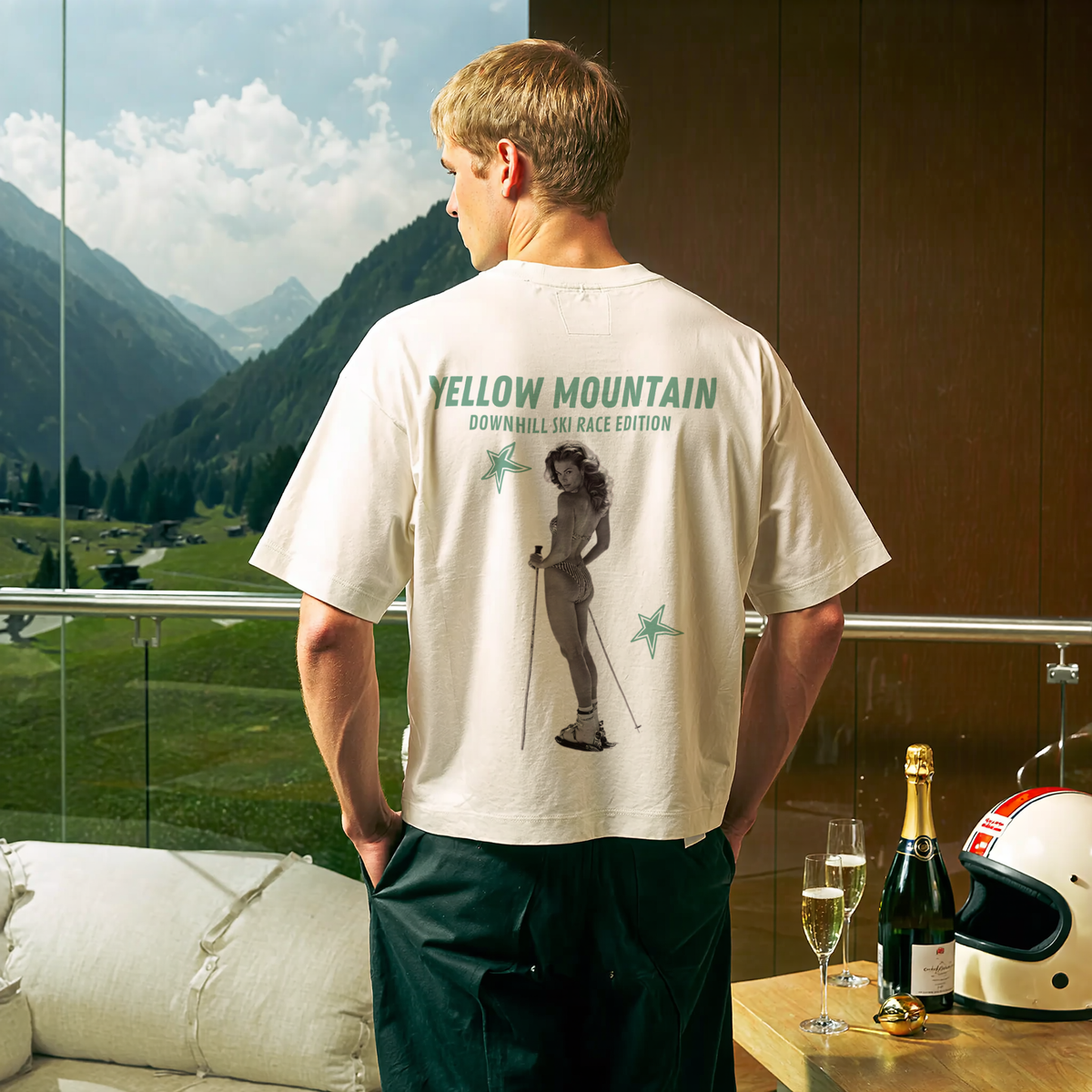 YELLOW MOUNTAIN STUDIOS® — DOWNHILL SKI RACE EDITION TEE