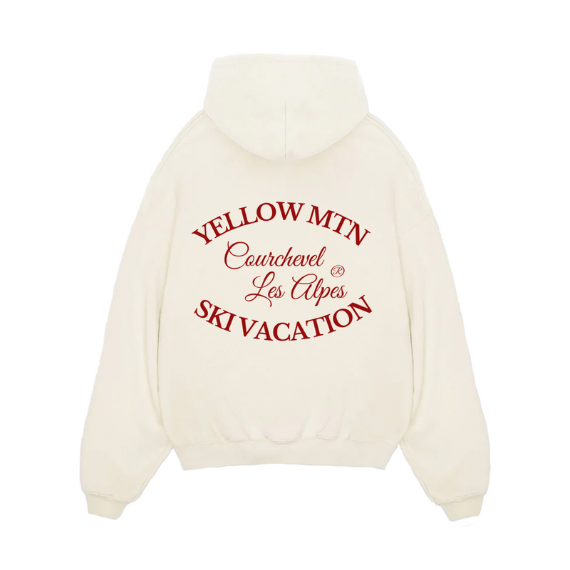 SKI VACATION HOODIE COCONUT MILK UNISEX